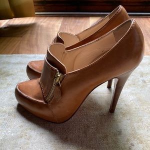Tan leather Christian Louboutin Booties 37.5